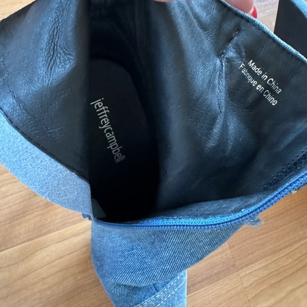 Jeffrey Campbell Denimous Patchwork Jean High Hee… - image 7